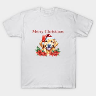 Golden Retriever Christmas, Dogs, Pets, Dog Lovers, Holidays with Pets T-Shirt